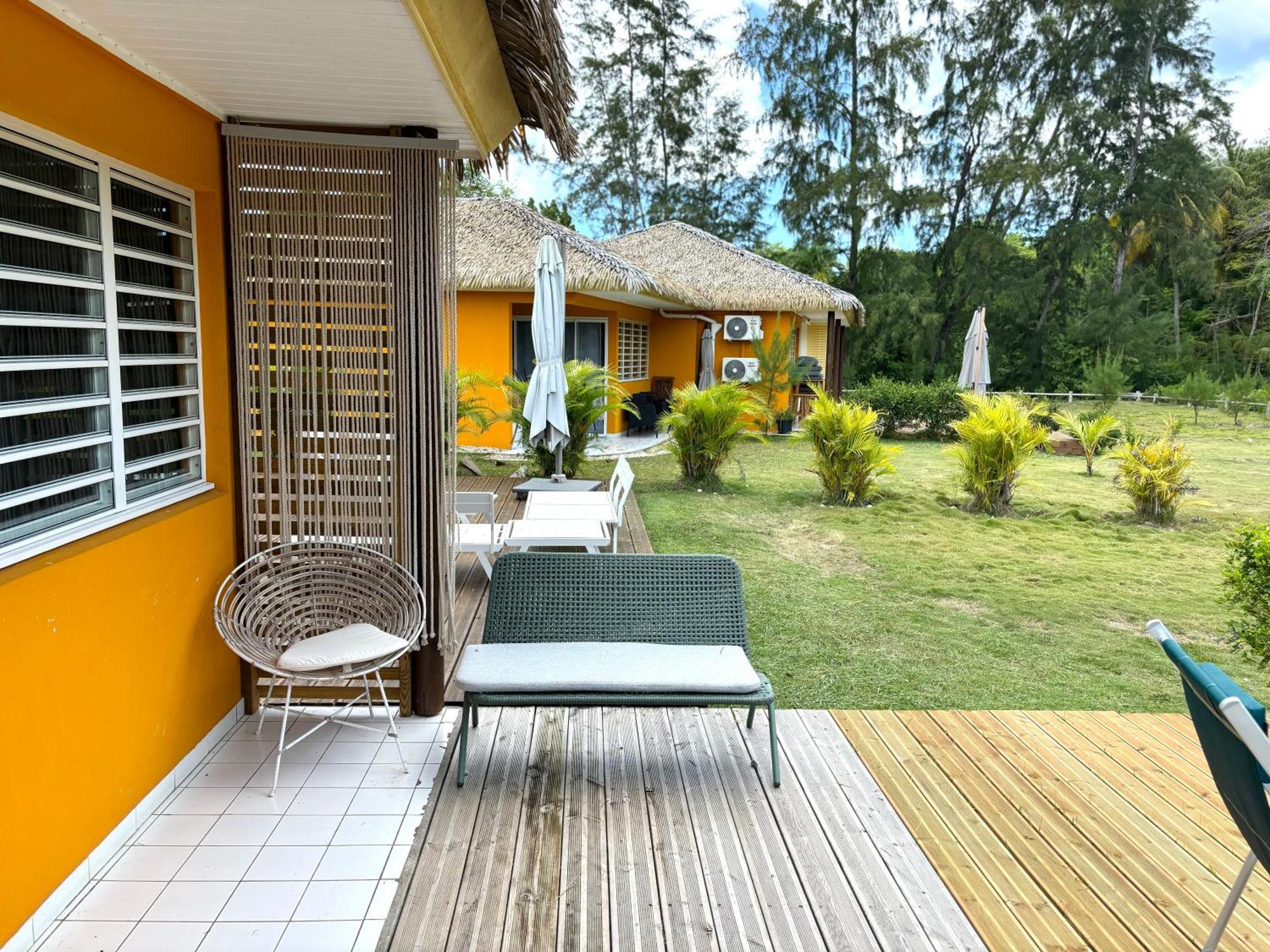 Bungalow La Kawannaise - Piscine, Terrasse, Plage Grand-Bourg  Buitenkant foto